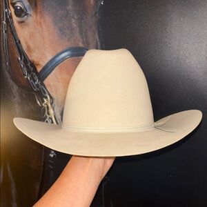 Stetson Bailey 15 X Cowgirl /Cowboy cream wool hat with corded ribbon